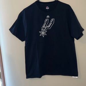Mens Majestic San Antonio Spurs NBA Basketball Short Sleeve T-Shirt Black
